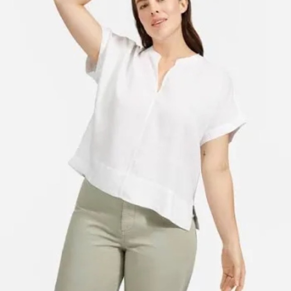 Everlane White Linen Blouse